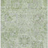 5' X 8' Mint Green Gray And Ivory Damask Washable Area Rug With UV Protection