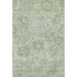5' X 8' Mint Green Gray And Ivory Damask Washable Area Rug With UV Protection
