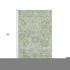 8' X 10' Mint Green Gray And Ivory Damask Washable Area Rug With UV Protection