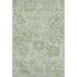 8' X 10' Mint Green Gray And Ivory Damask Washable Area Rug With UV Protection