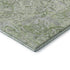8' X 10' Mint Green Gray And Ivory Damask Washable Area Rug With UV Protection