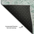 8' Teal Gray And Ivory Damask Washable Round Rug With UV Protection