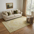5' X 8' Gold And Beige Medallion Washable Area Rug With UV Protection