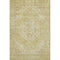 5' X 8' Gold And Beige Medallion Washable Area Rug With UV Protection