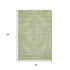 8' X 10' Sage And Beige Medallion Washable Area Rug With UV Protection
