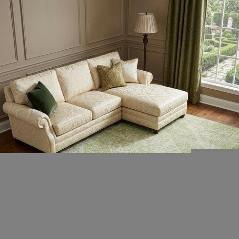 8' X 10' Sage And Beige Medallion Washable Area Rug With UV Protection