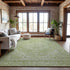 8' X 10' Sage And Beige Medallion Washable Area Rug With UV Protection