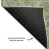 8' Artichoke Green And Gray Damask Washable Round Rug With UV Protection
