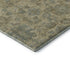 8' Beige And Gray Damask Washable Round Rug With UV Protection