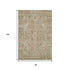 8' X 10' Beige And Coral Oriental Washable Area Rug With UV Protection