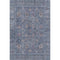 5' X 8' Blue And Brown Oriental Washable Area Rug With UV Protection