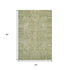 5' X 8' Sage Gray And Gold Oriental Washable Area Rug With UV Protection