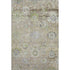 5' X 8' Beige Green And Blue Floral Washable Area Rug With UV Protection