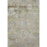 5' X 8' Beige Green And Blue Floral Washable Area Rug With UV Protection