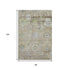 8' X 10' Beige Green And Blue Floral Washable Area Rug With UV Protection