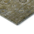 5' X 8' Brown Gray And Gold Floral Washable Area Rug With UV Protection