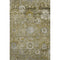 8' X 10' Brown Gray And Gold Floral Washable Area Rug With UV Protection