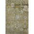 8' X 10' Brown Gray And Gold Floral Washable Area Rug With UV Protection