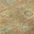 5' X 8' Coral Gold And Blue Floral Washable Area Rug With UV Protection