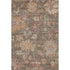 5' X 8' Brown Beige And Coral Floral Washable Area Rug With UV Protection