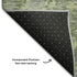 8' X 10' Fern Green And Gray Floral Washable Area Rug With UV Protection