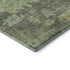 8' X 10' Fern Green And Gray Floral Washable Area Rug With UV Protection