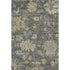 8' X 10' Gray Gold And Beige Floral Washable Area Rug With UV Protection