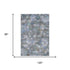 8' X 10' Blue Ivory And Taupe Abstract Geometric Washable Area Rug With UV Protection