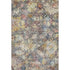 5' X 8' Gold Coral And Blue Abstract Geometric Washable Area Rug With UV Protection