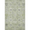 8' X 10' Artichoke Green Gray And Silver Damask Washable Area Rug With UV Protection