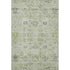 8' X 10' Artichoke Green Gray And Silver Damask Washable Area Rug With UV Protection