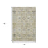 5' X 8' Beige Gray And Brown Damask Washable Area Rug With UV Protection