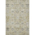 5' X 8' Beige Gray And Brown Damask Washable Area Rug With UV Protection