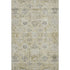 5' X 8' Beige Gray And Brown Damask Washable Area Rug With UV Protection