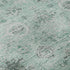 8' Teal Silver And Gray Damask Washable Round Rug With UV Protection
