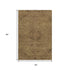 5' X 8' Brown And Coffee Medallion Washable Area Rug With UV Protection