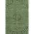5' X 8' Fern Green And Emerald Medallion Washable Area Rug With UV Protection