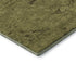 8' Olive Green And Gray Medallion Washable Round Rug With UV Protection