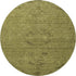 8' Olive Green And Gray Medallion Washable Round Rug With UV Protection