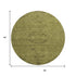 8' Olive Green And Gray Medallion Washable Round Rug With UV Protection