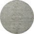 8' Sage And Beige Medallion Washable Round Rug With UV Protection