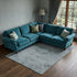 8' X 10' Teal And Gray Medallion Washable Area Rug With UV Protection