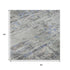 5' X 8' Taupe Blue And Gray Abstract Washable Area Rug With UV Protection