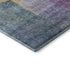 5' X 8' Blue Gold And Purple Abstract Washable Area Rug With UV Protection