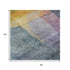 8' X 10' Blue Gold And Purple Abstract Washable Area Rug With UV Protection