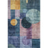 5' X 8' Blue Purple And Gold Geometric Washable Area Rug With UV Protection