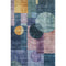 8' X 10' Blue Purple And Gold Geometric Washable Area Rug With UV Protection
