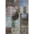 5' X 8' Brown Blue And Taupe Geometric Washable Area Rug With UV Protection