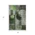 5' X 8' Fern Green Gray And Silver Geometric Washable Area Rug With UV Protection