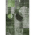 5' X 8' Fern Green Gray And Silver Geometric Washable Area Rug With UV Protection